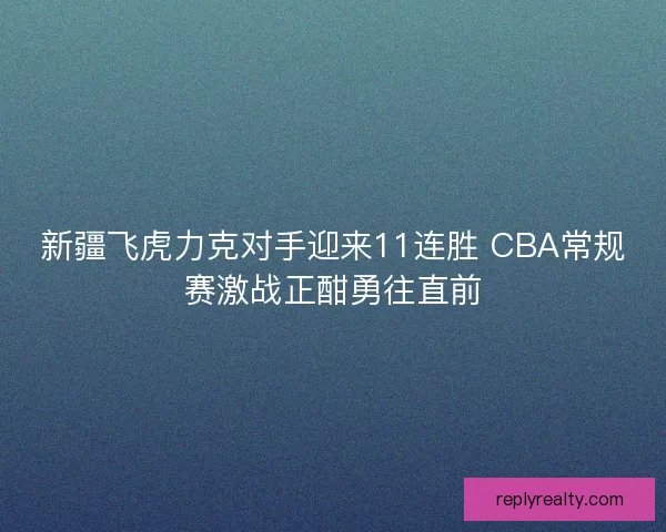 新疆飞虎力克对手迎来11连胜 CBA常规赛激战正酣勇往直前
